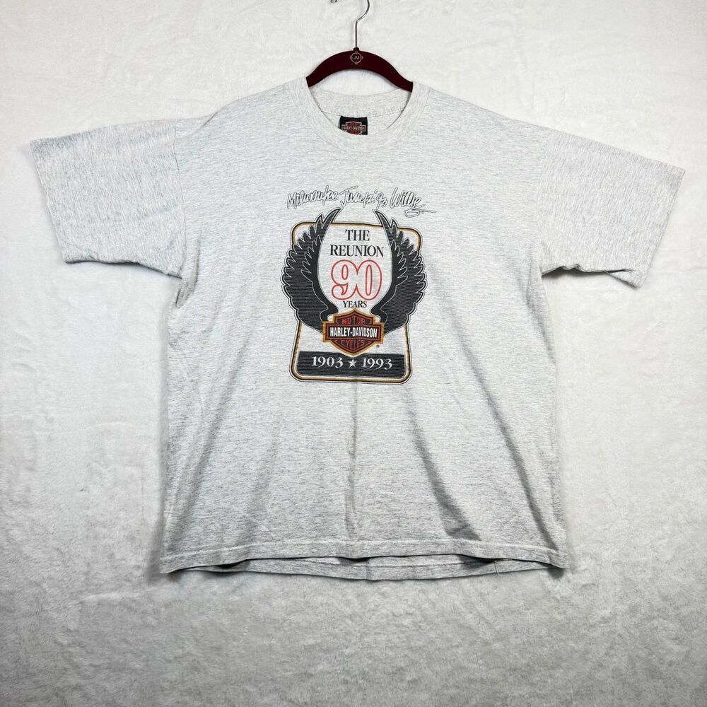 Vintage 1993 Harley Davidson 90th Anniversary Reunion USA Single Stitch T Shirt